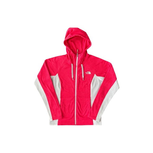 The North Face Womens Pink Full Zip Up Jacket Hoodie Size Medium - Picture 1 of 4